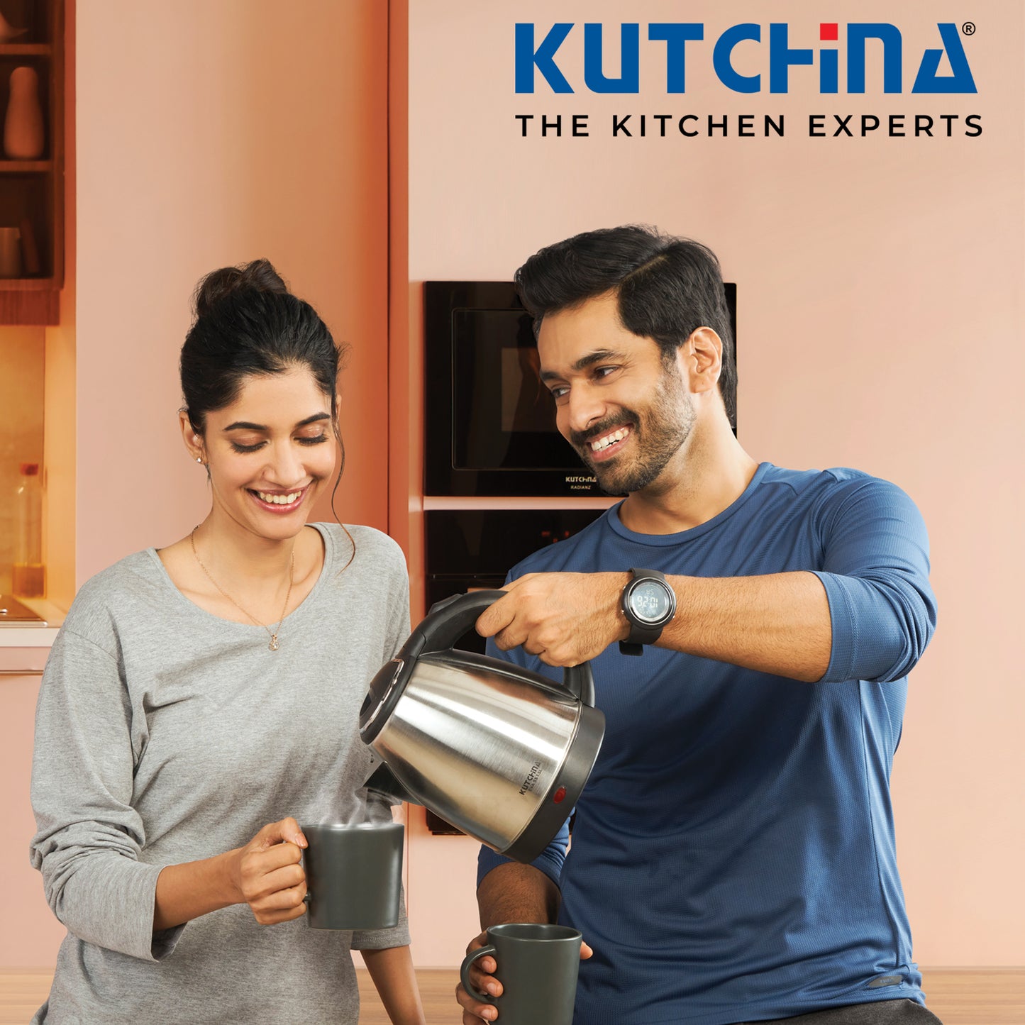 Kutchina EVA SS Electric Kettle with Thermosteel Water Bottle Combo