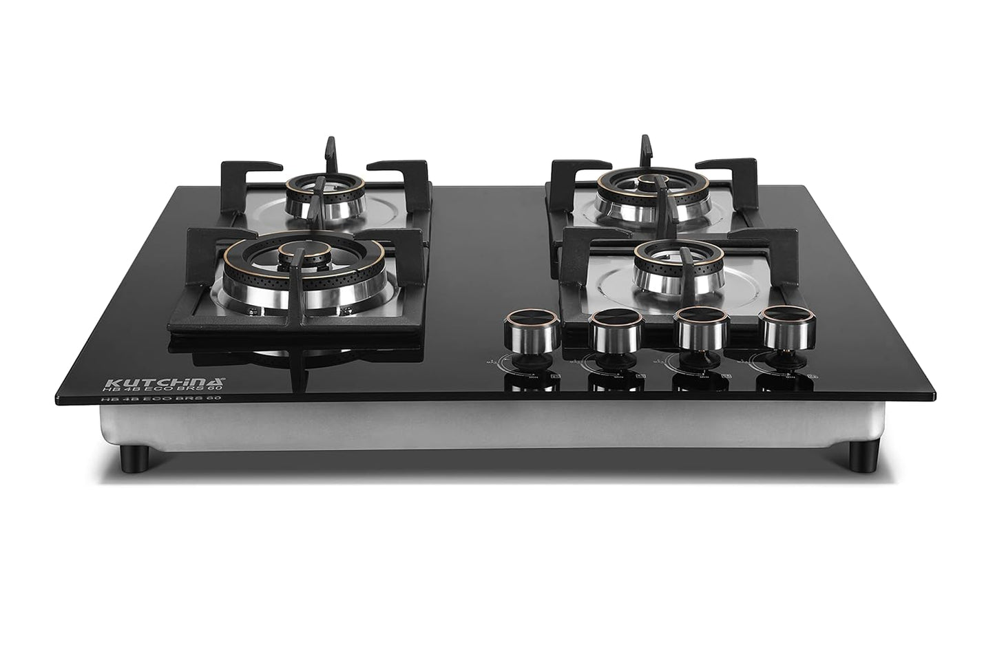 Kutchina Marica HB 4B ECO BRS 60 Hob Gas Stove 4 Burner-Hob Top Glass Automatic Gas Stove Glass Automatic Hob (4 Burners)