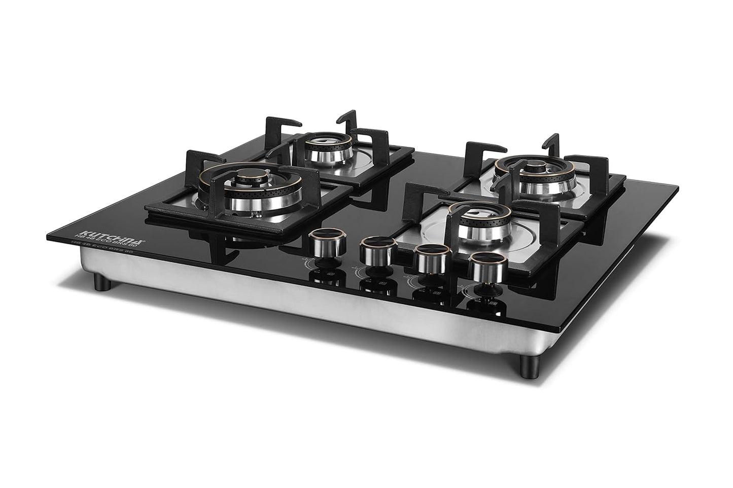 Kutchina Marica HB 4B ECO BRS 60 Hob Gas Stove 4 Burner-Hob Top Glass Automatic Gas Stove Glass Automatic Hob (4 Burners)