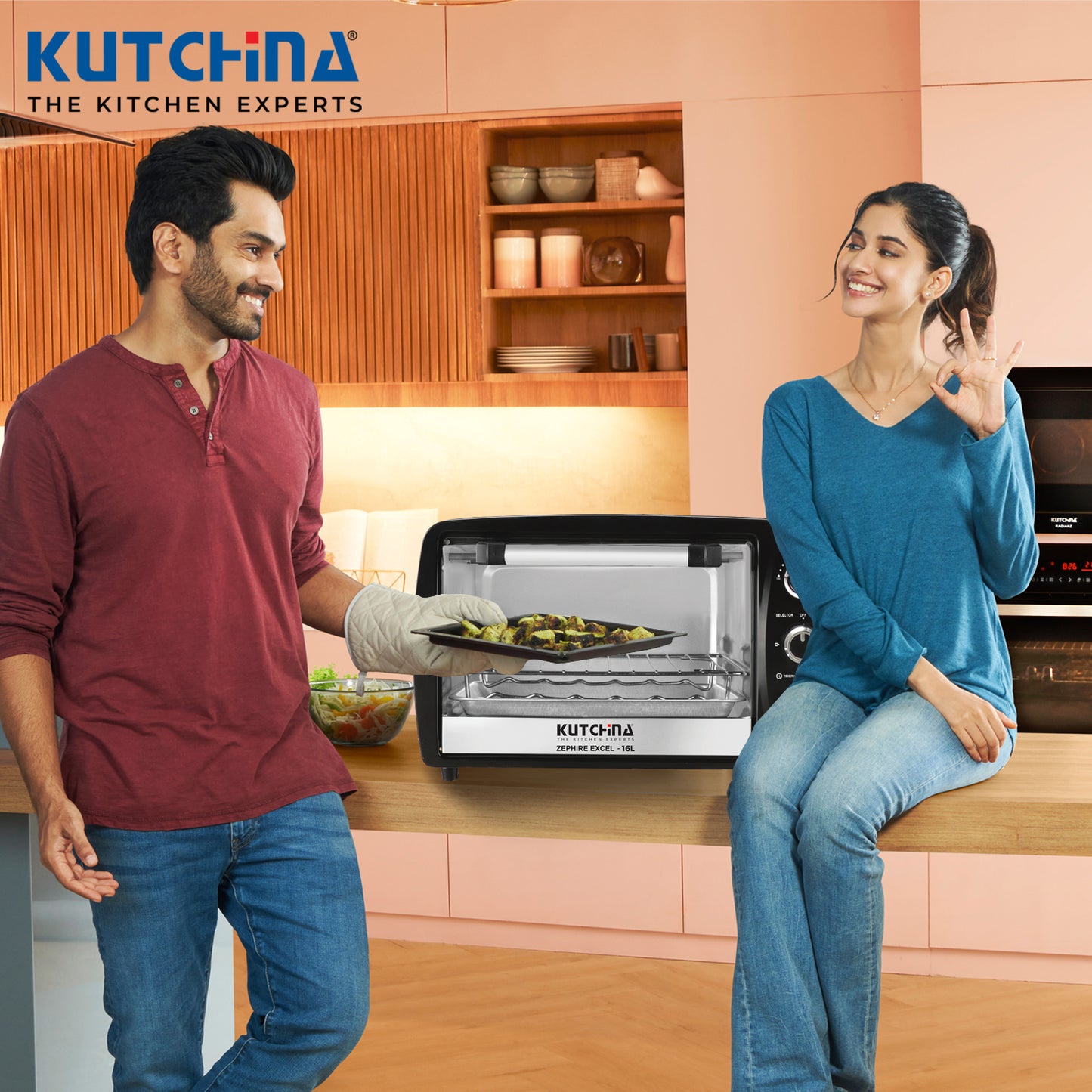 Kutchina Zephire Excel 16L Oven Toaster Griller (OTG), Black