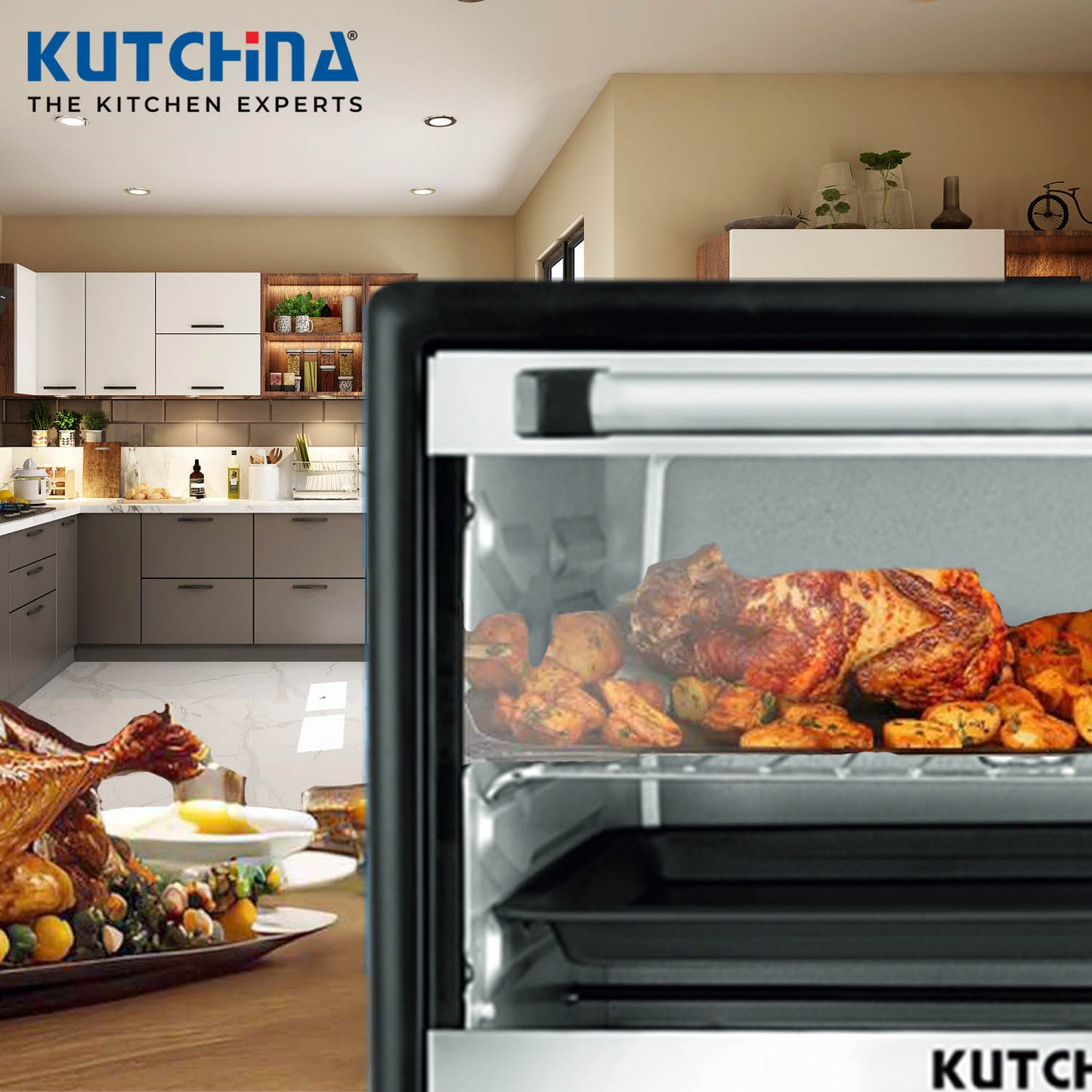 Kutchina Zephire 30L Oven Toaster Griller (OTG), Black