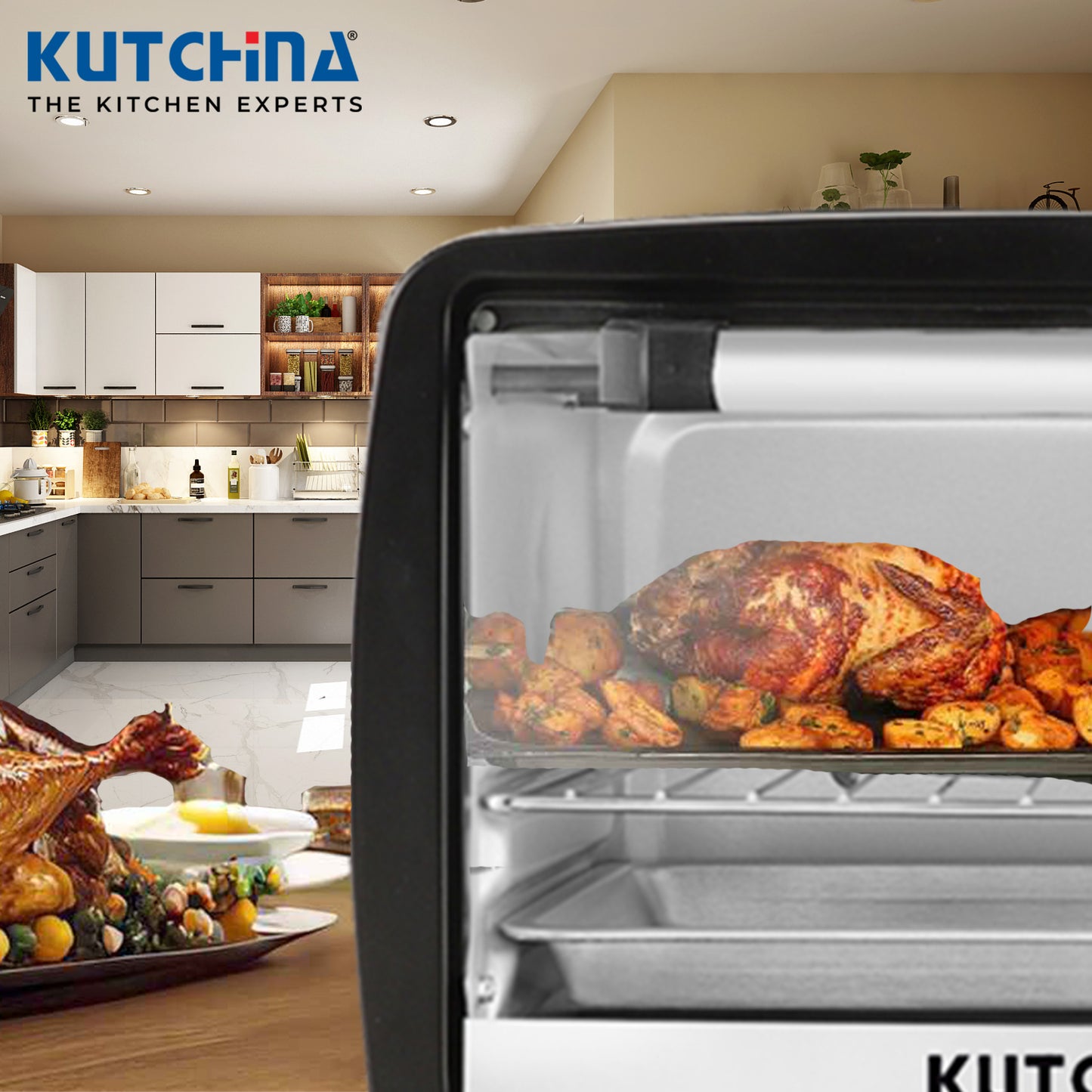 Kutchina Zephire Excel 16L Oven Toaster Griller (OTG), Black