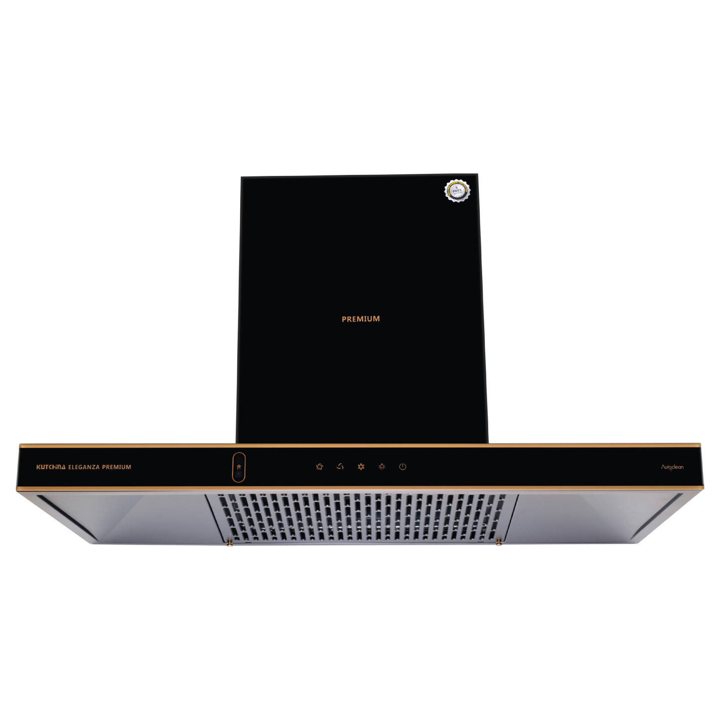 Kutchina ELEGANZA 90 PREMIUM 1800 CMH 90 cm Auto Clean Chimney (Wall Mounted, Black)