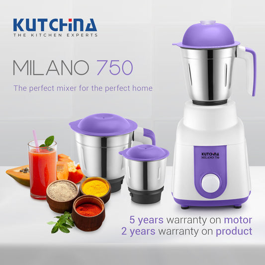 Kutchina Milano Excel 750W Mixer Grinder, 3 Jars
