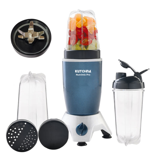 Kutchina Nutrimix Pro Nutri Blender 400 W Juicer Mixer Grinder (Bullet Mixer Grinder | 3 Jars | Blue)